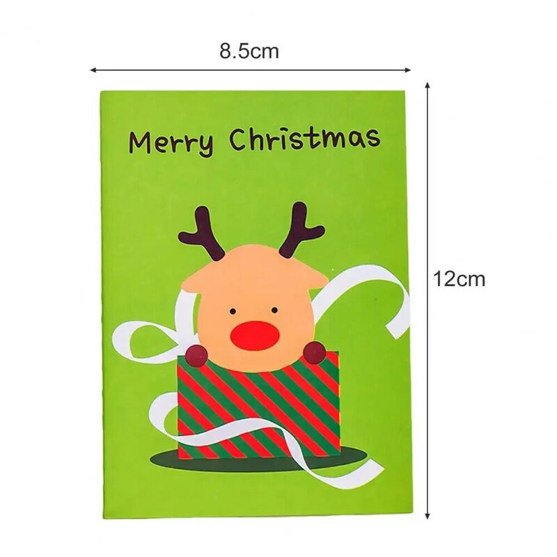 Mini cuadernos navideños de bolsillo, 6 piezas, Papá Noel, muñeco de nieve, regalo de Navidad, Color aleatorio