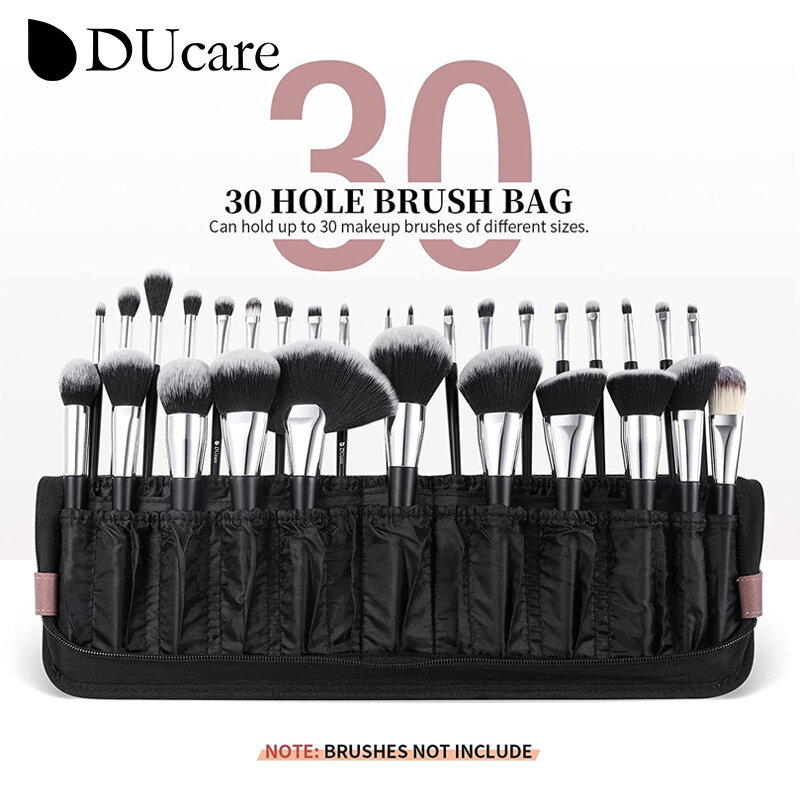 DUcare Foldable Women Cosmetic Bag Waterproof Makeup Brush Bag Artist Case Organizer Storage Zipper Handbag For Travel Home Gift
