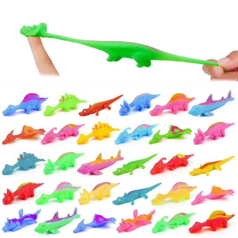 50pcs Finger catapulta Dinosaur Slingshot Sticky Wall Toys per adulti e bambini Vent antistress catapulta Dinosaur S1s5