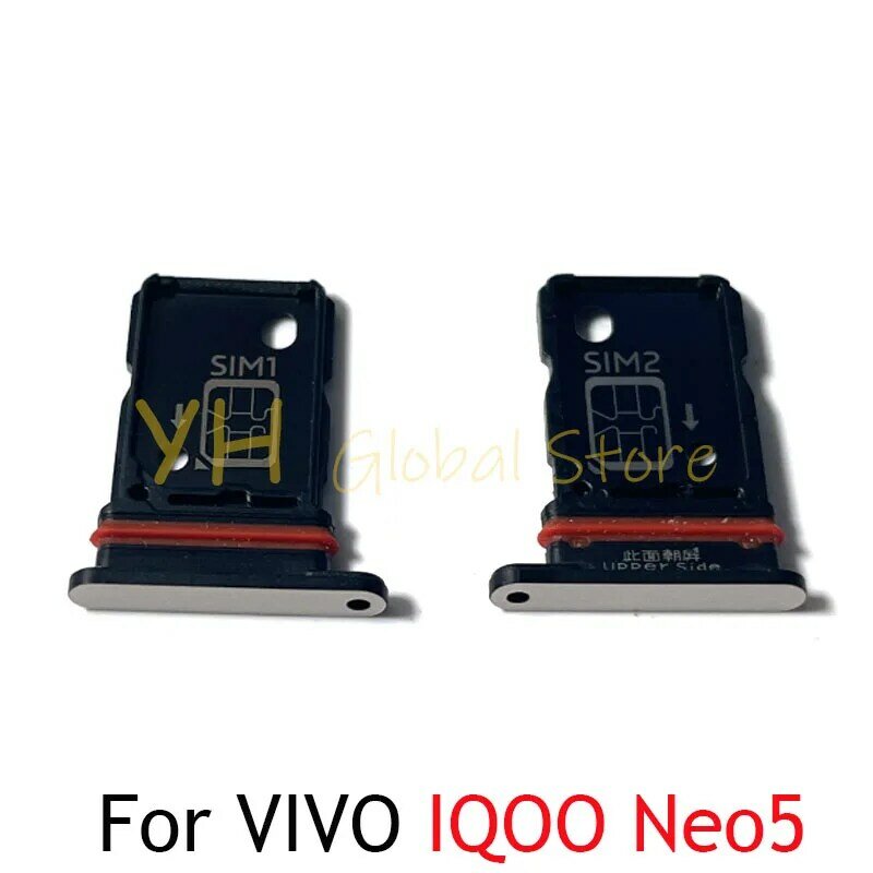 Soporte de bandeja para ranura de tarjeta Sim VIVO iQOO Neo5 / Neo 5, piezas de reparación de tarjeta Sim