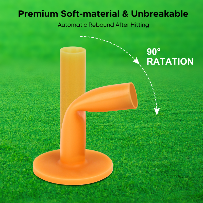 Durable Brown Rubber Golf Tees  Mixed Height Ball Holder forDriving Ranges Mats Practice 골프공 라이너