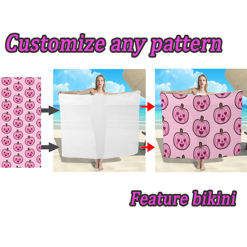 2024 neue polynesische Sarong Frauen Club Hawaii Resort Meer Bikini Cape Sarong benutzer definierte Sommer weichen einteiligen dünnen Kleid