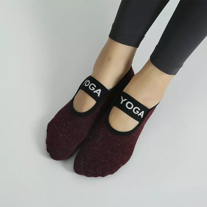 Calzini da Yoga calzini da donna in Silicone a pois di cotone antiscivolo Pilates No-Show Socks