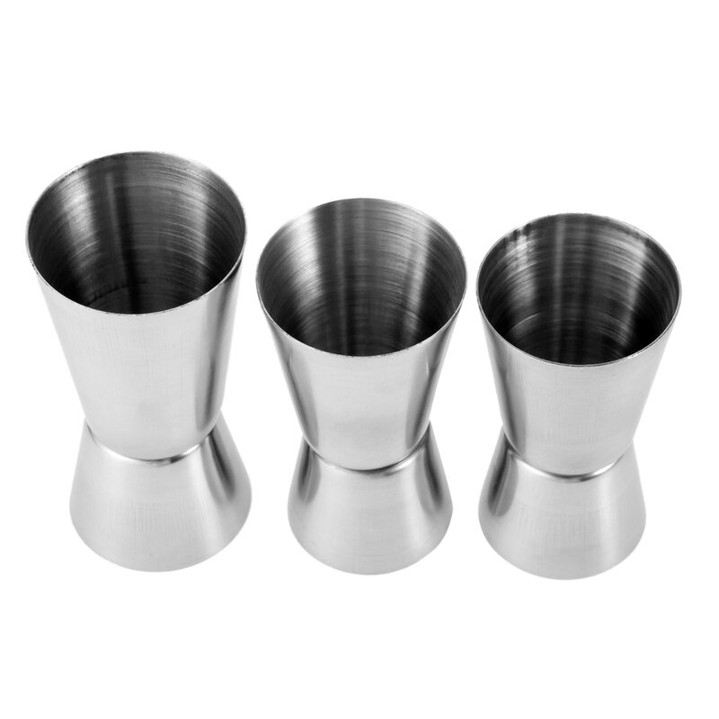 15/30 20/40 25/50ml Stainless Steel Measuring Cups Party Wine Cocktail Shaker Double Tone Jigger Shot Drinks Rectification Mixed