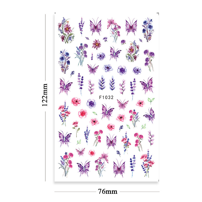 1pc 3d adesivos de unhas flores folhas auto-adesivo slider letras decorações da arte do prego geometria decalques acessórios de manicure