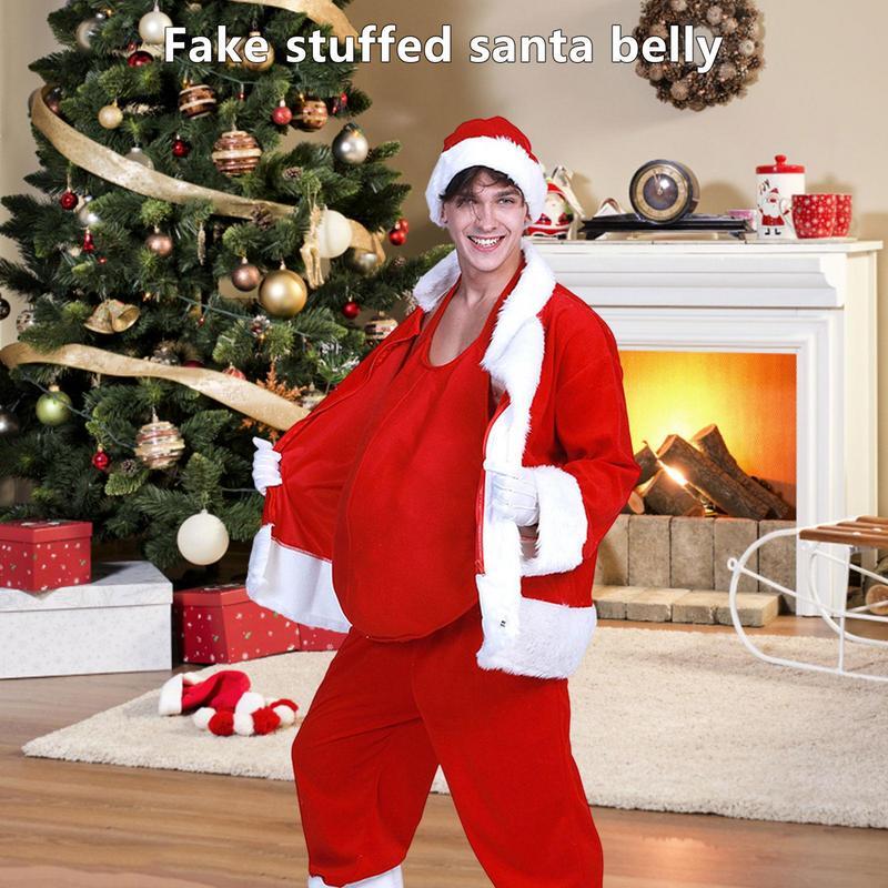 Men's Padded Santa Belly Fake Padded Santa Belly Stuffed Santa Belly Santa Claus Dress Up Accessory Christmas Party Supplies