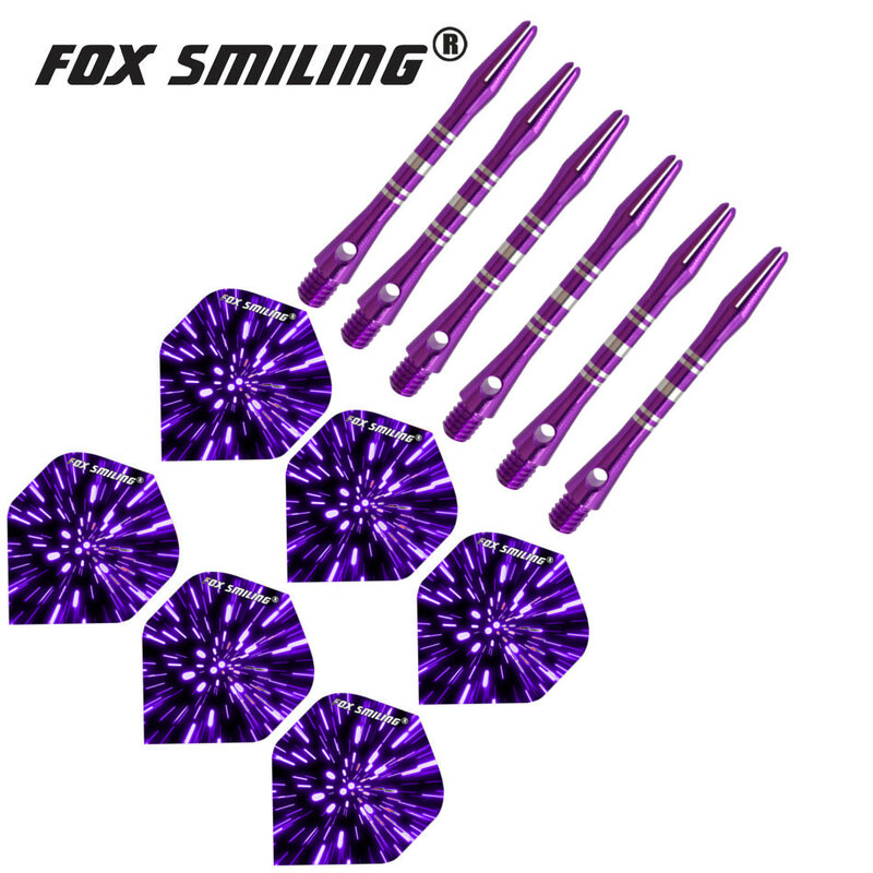 Fox Smiling 41mm Dart shaft in alluminio e freccette Set di voli Dardos Feather Leaves Dart accessori Set per giochi di freccette