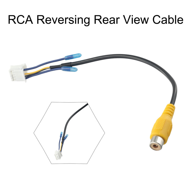 RCA Invertendo Rear View Cable Adaptador, Car Stereo, Rádio, DVD, 10 pinos, Backup-Camera Cabo Conector, Android