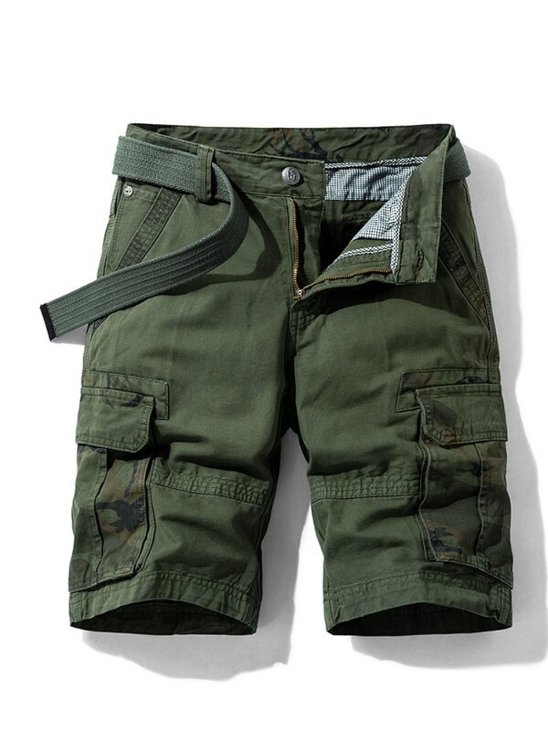Summer Fashion Tooling Shorts for Men Casual Loose Cargo Shorts Outdoor Sport Pants Men Versatile Straight Cotton Short Trousers