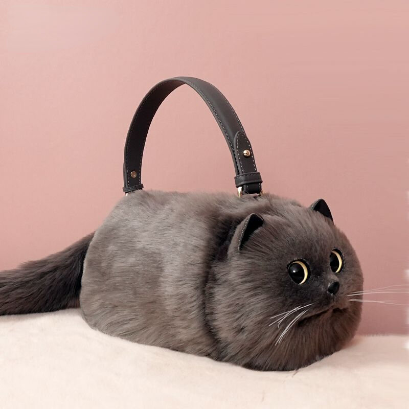 Shoulder Bag Cat Handbag Cute Pet Personality New Unique Design Small Bag Crossbody Travel Shopping Street Fashion All-match
