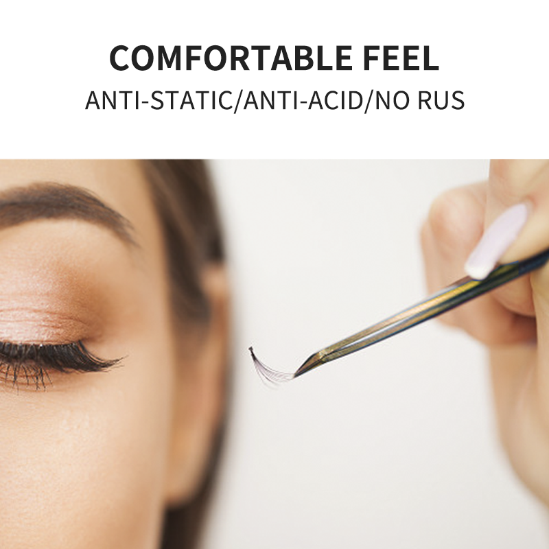 NATUHANA Anti-Static Eyelash Extension แหนบสแตนเลสสตีลแหนบขนตา Professional สำหรับปริมาณพัดลมแต่งหน้าเครื่องมือ