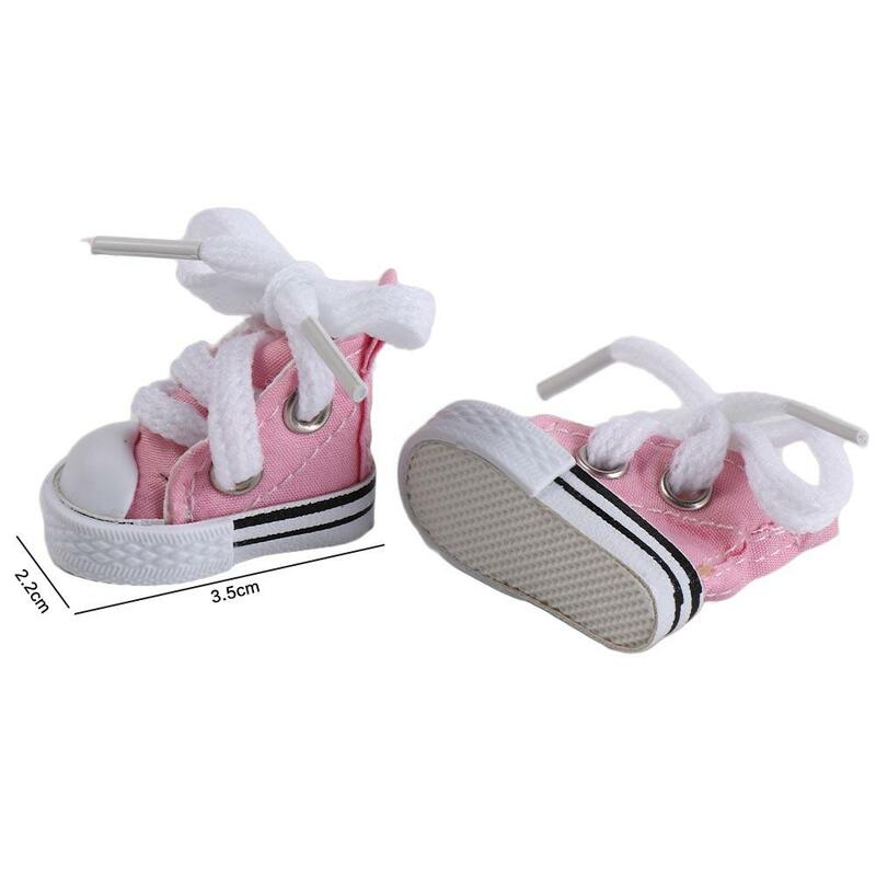 Zapatos para muñecas Blythe de 3,5 cm, Mini zapatos de lona para muñecas Blyth Azone BJD 1/8, accesorios para zapatos informales