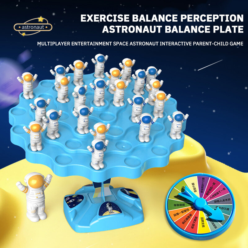 Fun Astronaut Balance Tree Children Montessori Math Toys Balancing Board Game Parent-Child Interaction Tabletop Balance Game Toy