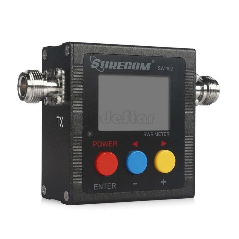 SURECOM SW-102 swr meter Counter 125-525 Mhz Digital VHF/UHF Antenna Power SWR Meter per walkie talkie Radio bidirezionale portatile