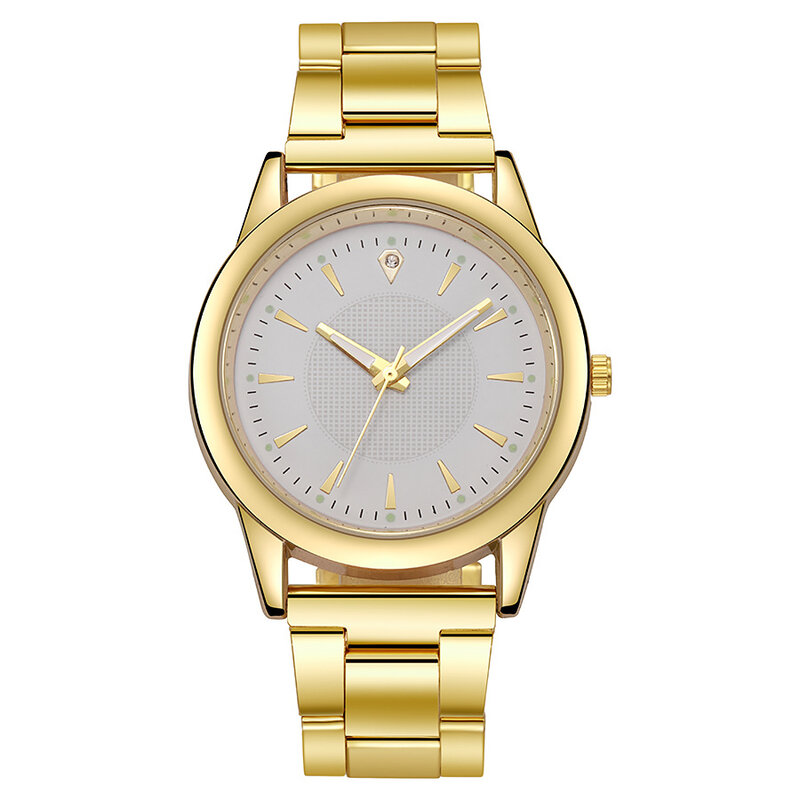 Relógios de pulso de quartzo em aço inoxidável para mulheres, cinta prateada, relógios casal diamante, moda luxuosa, venda quente, 2024