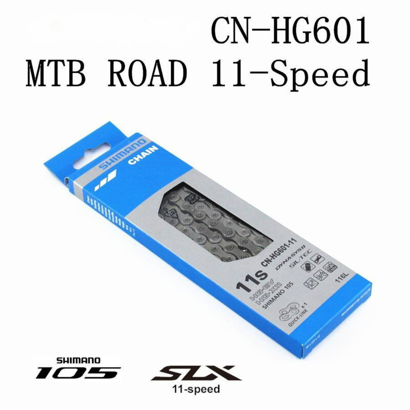 Shimano HG601/701/901 11v Correntes 105 DEORE SLX 11 Velocidade Cadeia para MTB Mountain Bike Road Bike Componentes Peças 116L 5800 M7000