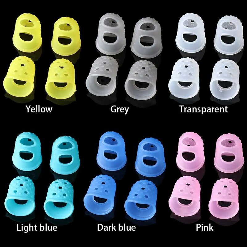 Silicone Non-slip 6 Colors Finger Guards Guitar Fingertip Protection Guitars Press Accessories Fingerstall For Ukulele