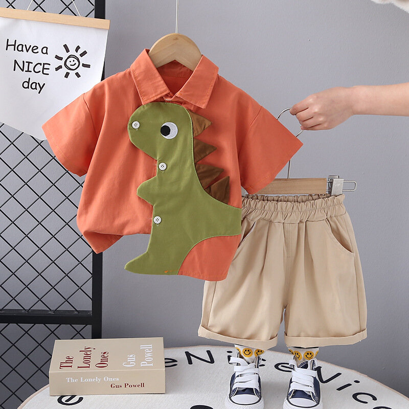 Neue Sommer Baby kleidung Anzug Kinder Jungen Kleidung Kinder Shirt Shorts 2 teile/sätze Kleinkind Casual Sport Kostüm Säugling Sportswear