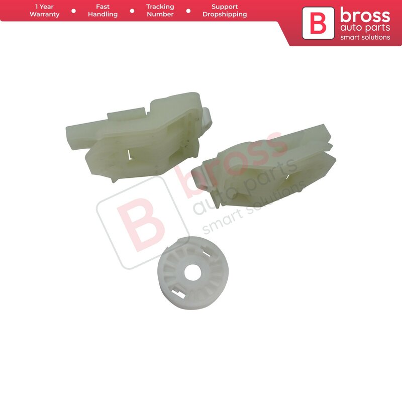 Bross Auto Parts BWR5219 Window Regulator Repair Kit Front Left or Right 51337140587, 51337140588 for BMW E90 91 2005-2013