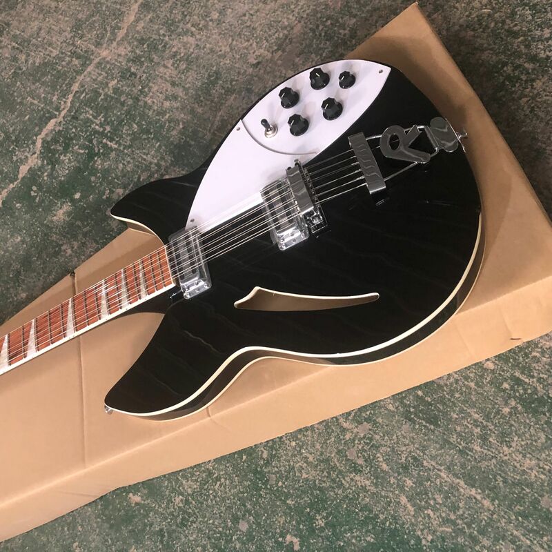 В наличии струнные гитары черного цвета Rick 360/12, оптовая и розничная продажа с завода, бесплатная доставка