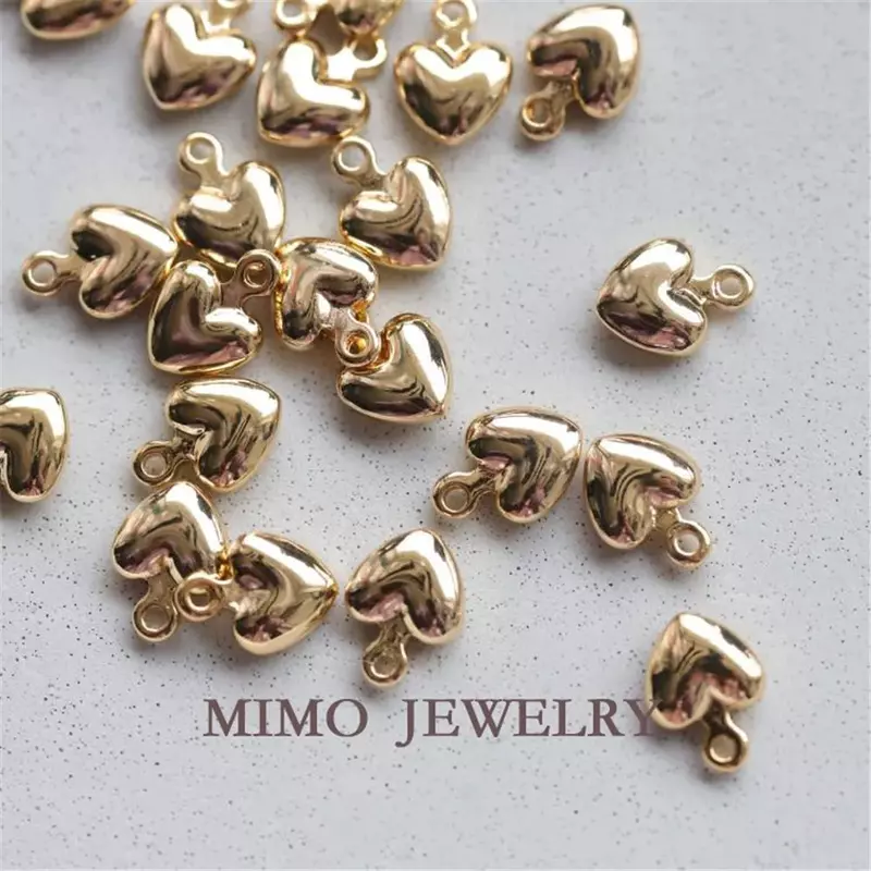 Mini pendentif en cuivre plaqué or, goutte de queue, étoile, amour, accessoires de bricolage, document