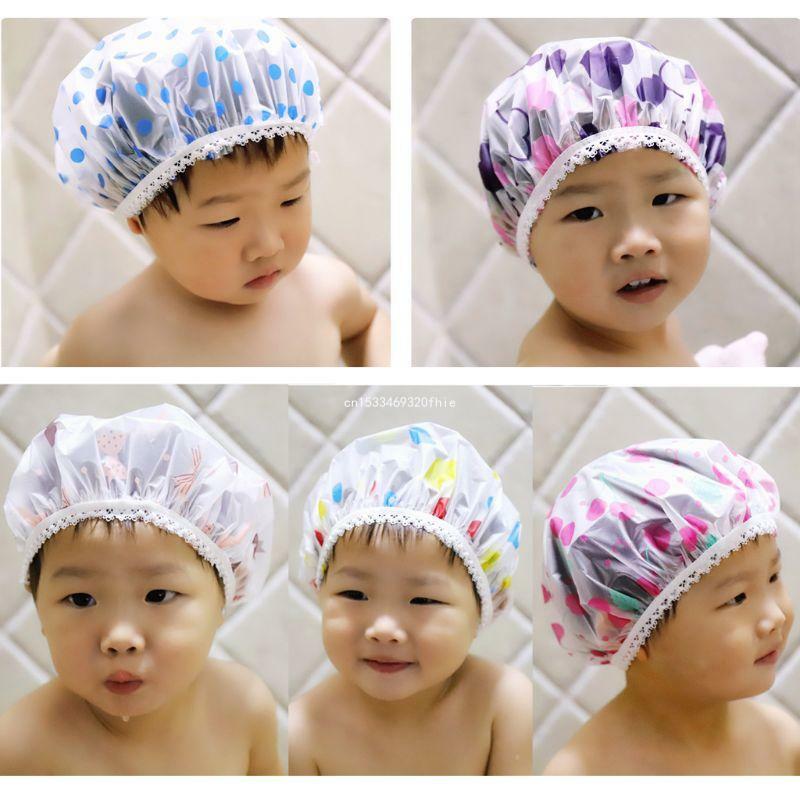 Topi Mandi Cantik untuk Rambut Panjang/Tebal, Penutup Rambut Lucu untuk Wanita dan Anak Perempuan