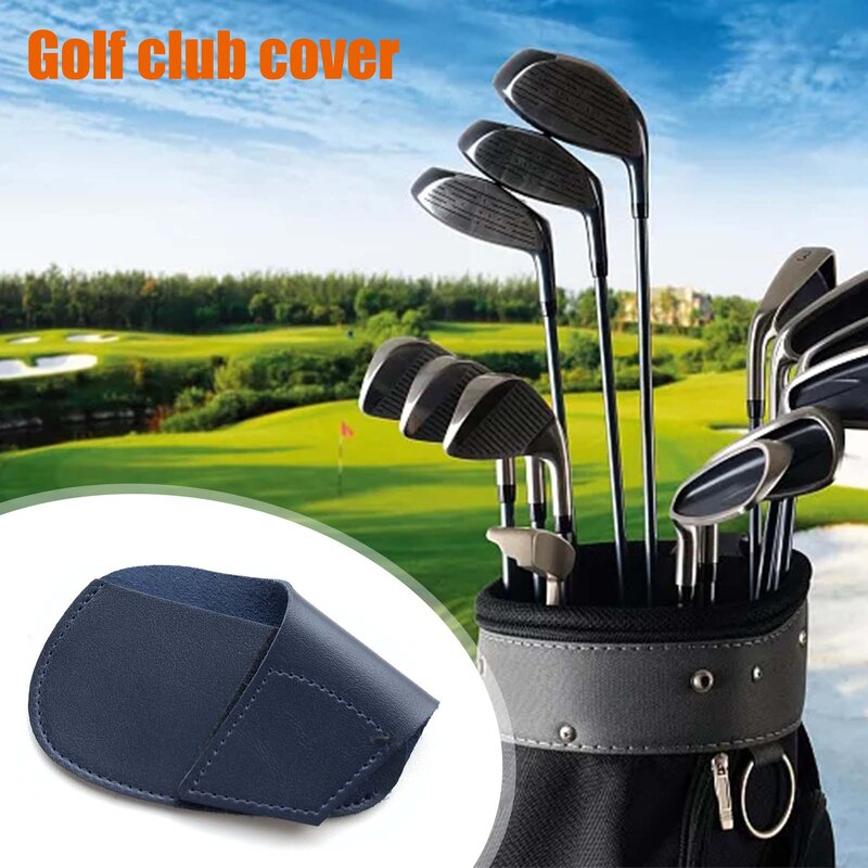 Capa de cabeça de ferro de golfe capa de golfe de couro do clube de golfe capa de proteção de ferro