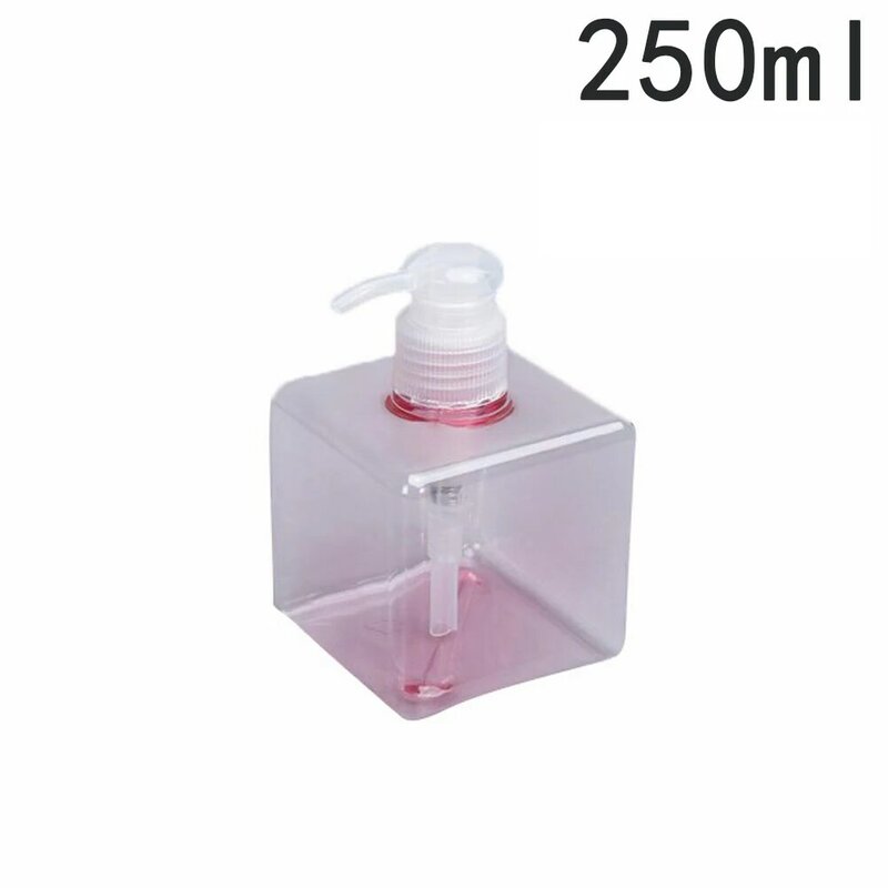 Square Refillable Press Pump Garrafa, Liquid Dispenser Container, Acessórios do banheiro, Vazio, Sabão, Shampoo, 250 ml, 450 ml, 650ml