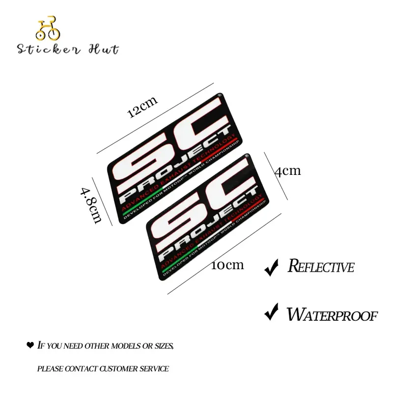 S369 SC PROJECT MOTO GP 레이싱 반사 스티커 및 데칼, 방수 오토바이 배기 파이프 수정 액세서리, 3M
