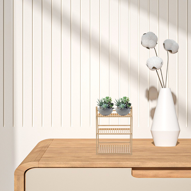 Mini Floor Stand Furniture Decorative for Plants Display Shelf Brackets Shelf Abs Flower Pot Rack Simulate Storage