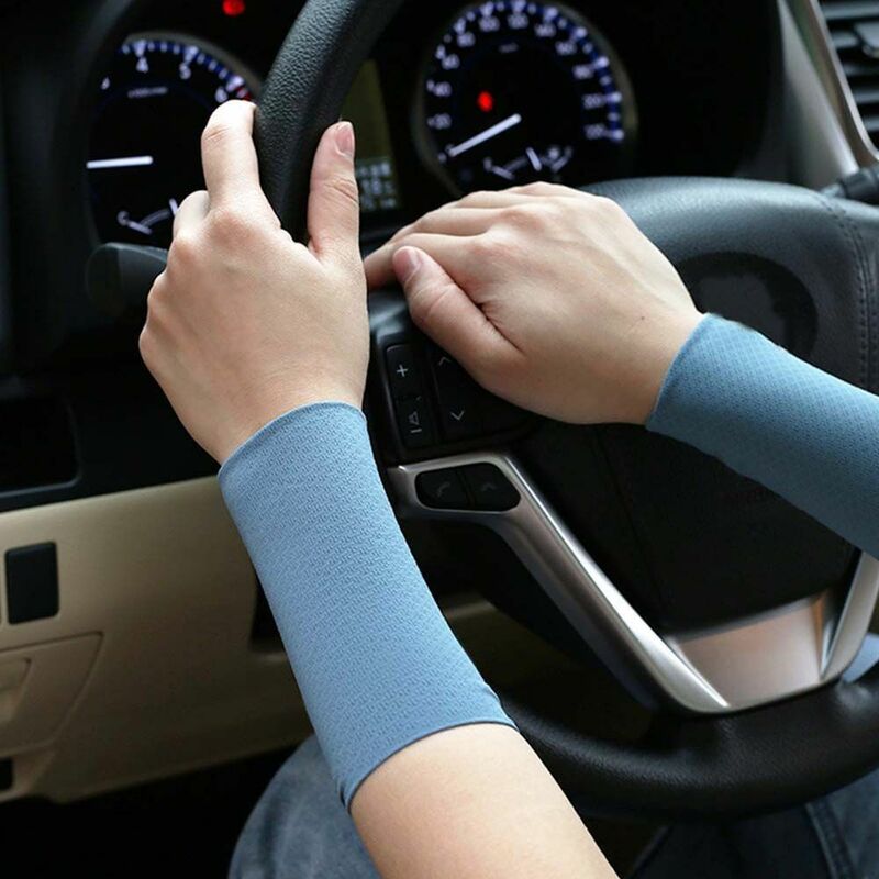 Спортивный защитный наручный браслет из ледяного шелка для мужчин и женщин, тонкий дышащий эластичный солнцезащитный чехол для занятий спортом на открытом воздухе