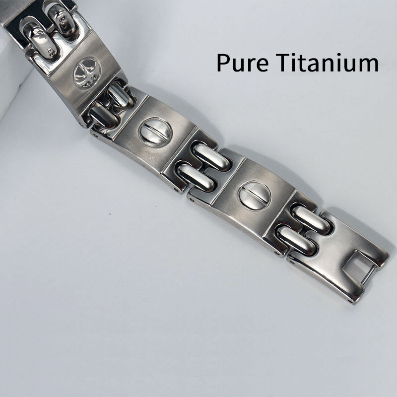 New GLM40 TA1 Men Pure Titanium Bracelet Classic Black Germanium Stone Bio-health Bracelet Retro Fashion Hundred with Unisex
