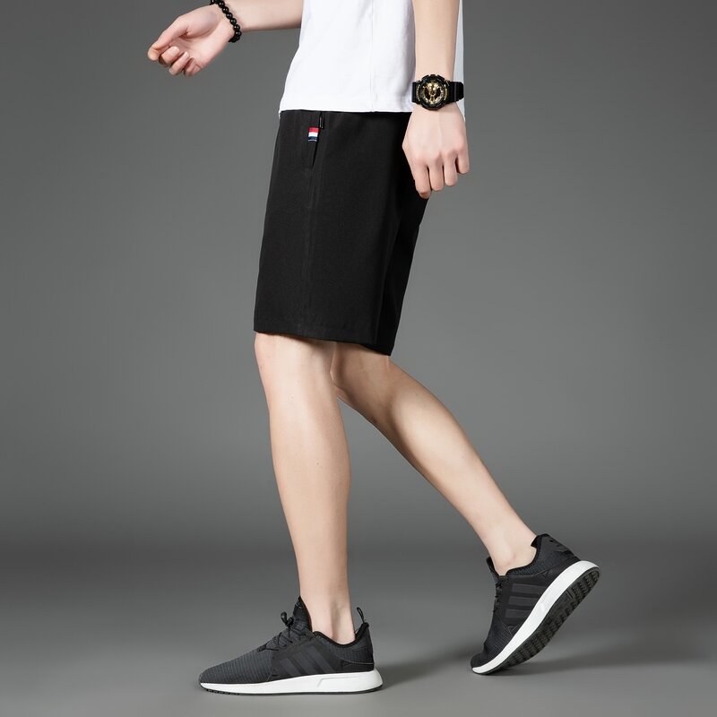 Woodvoice marca masculina shorts verão moda cor sólida casual masculino bermuda na altura do joelho mais tamanho M-7XL em linha reta