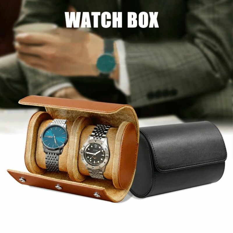 Rotolo di orologio portatile con Slot 1/2/3 borsa per esposizione di orologi da polso in PU durevole custodia per orologi in pelle antipolvere retrò confezione per orologi