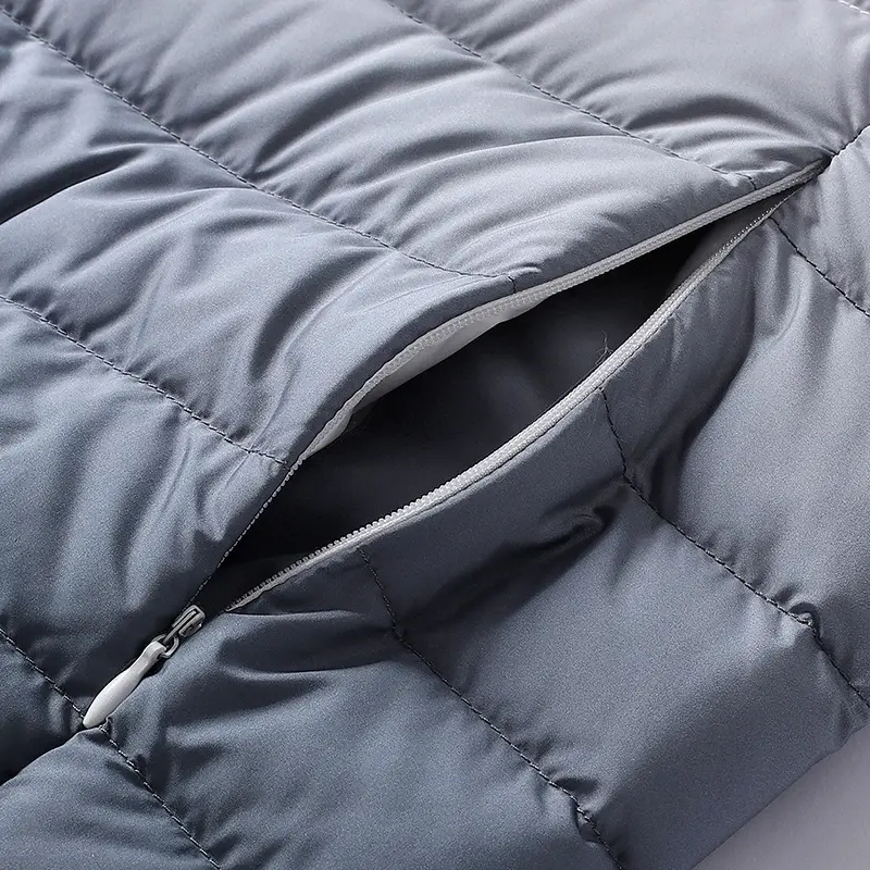 Gilet en duvet nickel é pour homme, veste isolée coupe couvertes, gilet en fibre imperméable, décontracté, extérieur, hiver