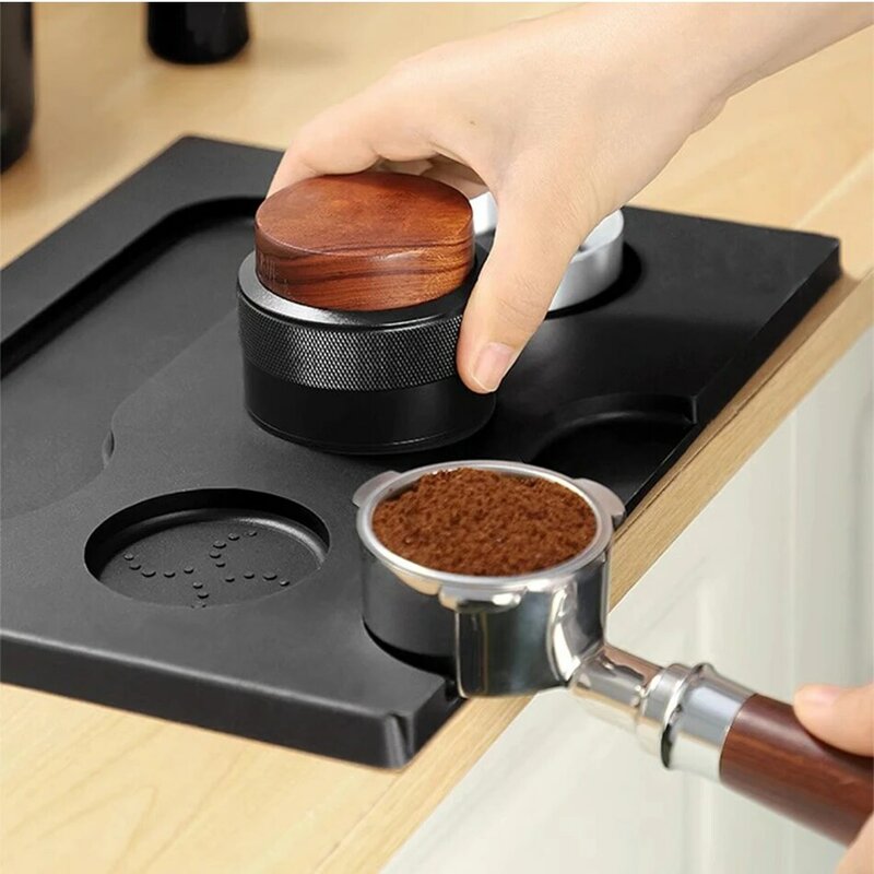 ABS Coffee Tamper Mat Station Stand Portafilter Holder Coffee Knock Box Support Base Rack For 51/54MM 58MM Espresso Accessories