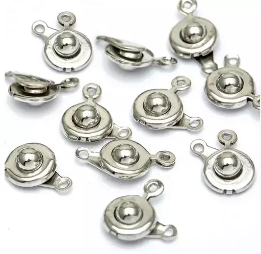Ganchos de cierre a presión para fabricación de joyas, accesorios de bricolaje para pulseras, collares y dijes, 15x8mm, 30 unids/lote por bolsa