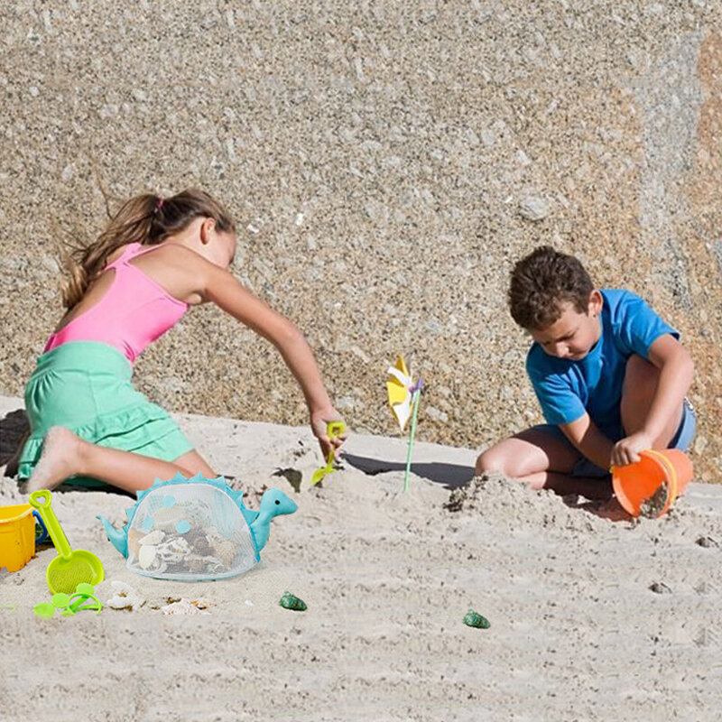 어린이 해변 그물 가방, 새로운 스타일 공룡 야외 어린이 쉘 가방, 보관 가방, 해변 장난감 컬렉션 보관 배낭, 2023