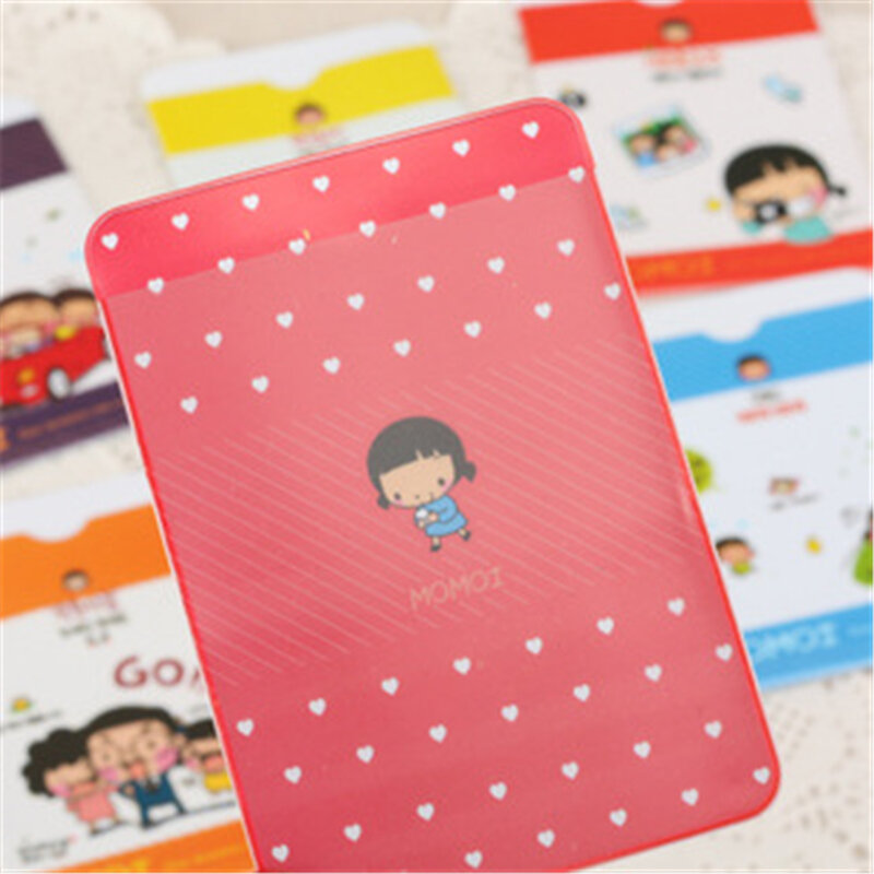 DLKorean Momo girl double card set of bus card package bank set Taobao Lovely art small gift students and office supplies stati