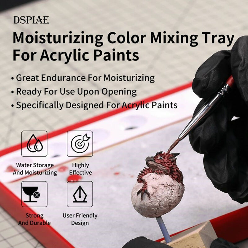 DSPIAE – plateau de mélange de couleurs, MP-01 PRO, hydratant, pour peintures acryliques