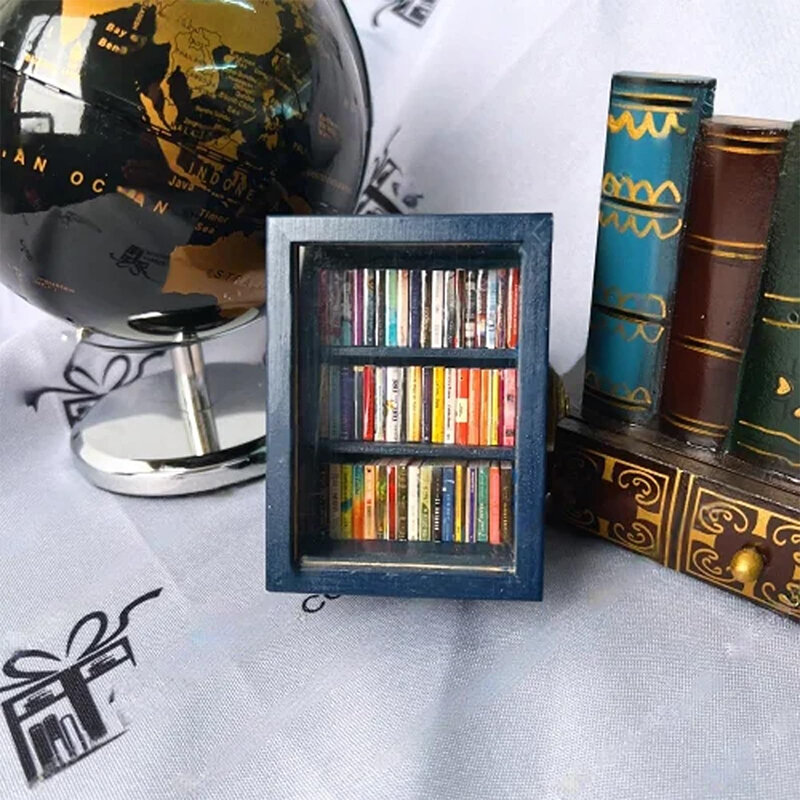 Kreatywna miniaturowa książka z półką na książki, pudełka zapałek prezent, otrząsnąć się z niepokoju dekoracja do domku dla lalek prezenty