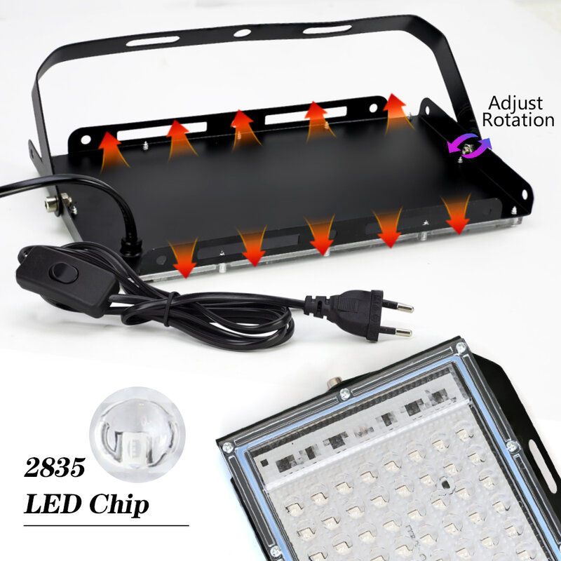 LEDUV電球220 W,39 nm,400nm,50W,100W LEDステージランプ,防水,ディスコパーティー,ステージバックライト