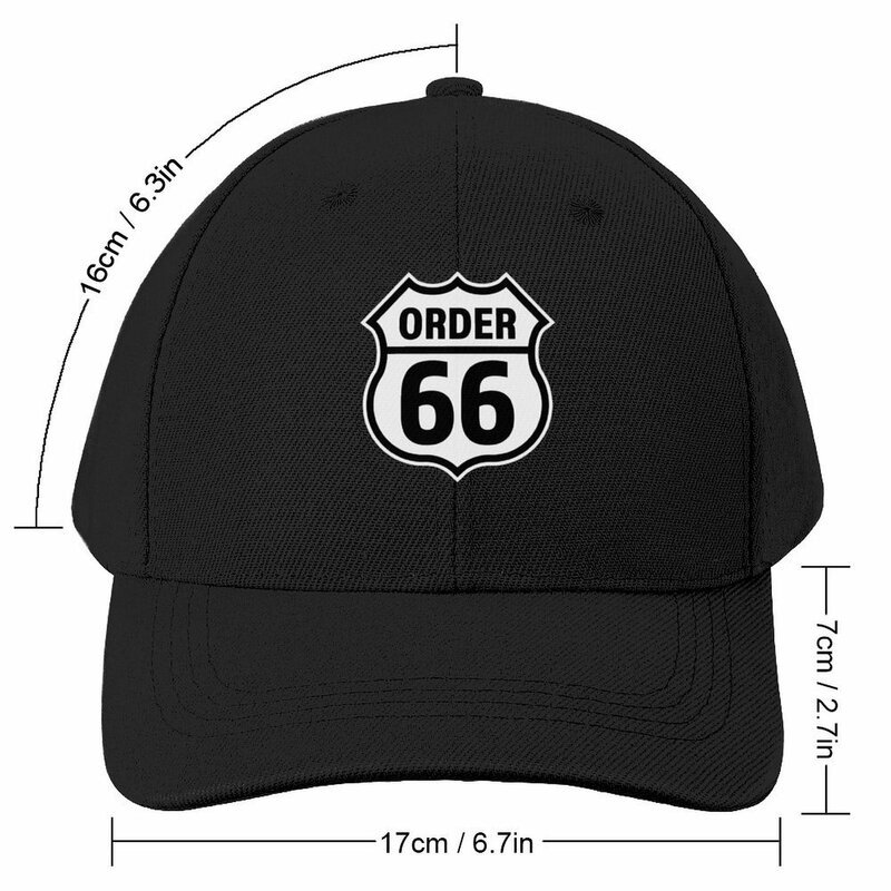 Order 66 gorra de béisbol blanca para hombres y mujeres, sombrero de Anime, sombrero de caballo, moda, playa, Golf