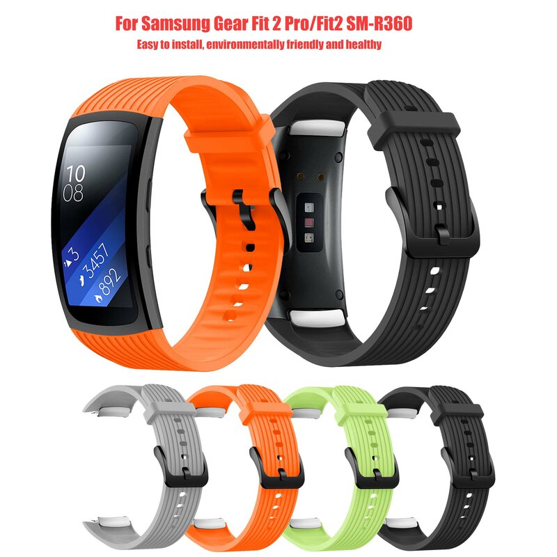 สายซิลิโคน18มม. สำหรับ Samsung Gear Fit 2 Pro เปลี่ยนสายนาฬิกาอัจฉริยะสำหรับ Samsung Fit2สาย SM-R360