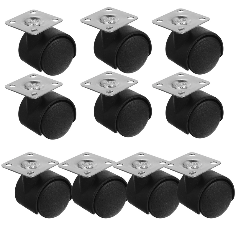 10 Pcs Furniture Casters Swivel Smooth Rolling Heavy Duty Swivel Casterss Trolley Replacement Pp