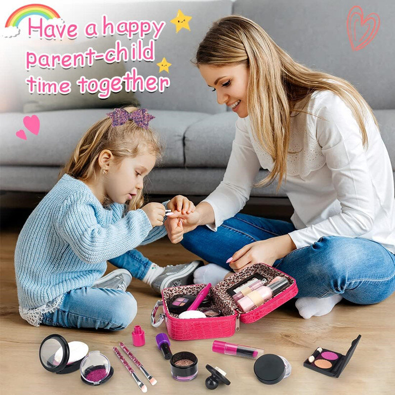 Kinder Make-up Kit Simulation Kosmetik Set so tun, als ob Make-up Mädchen Spielzeug spielen Haus gefälschte Make-up Spielzeug für kleine Mädchen Geburtstags geschenk