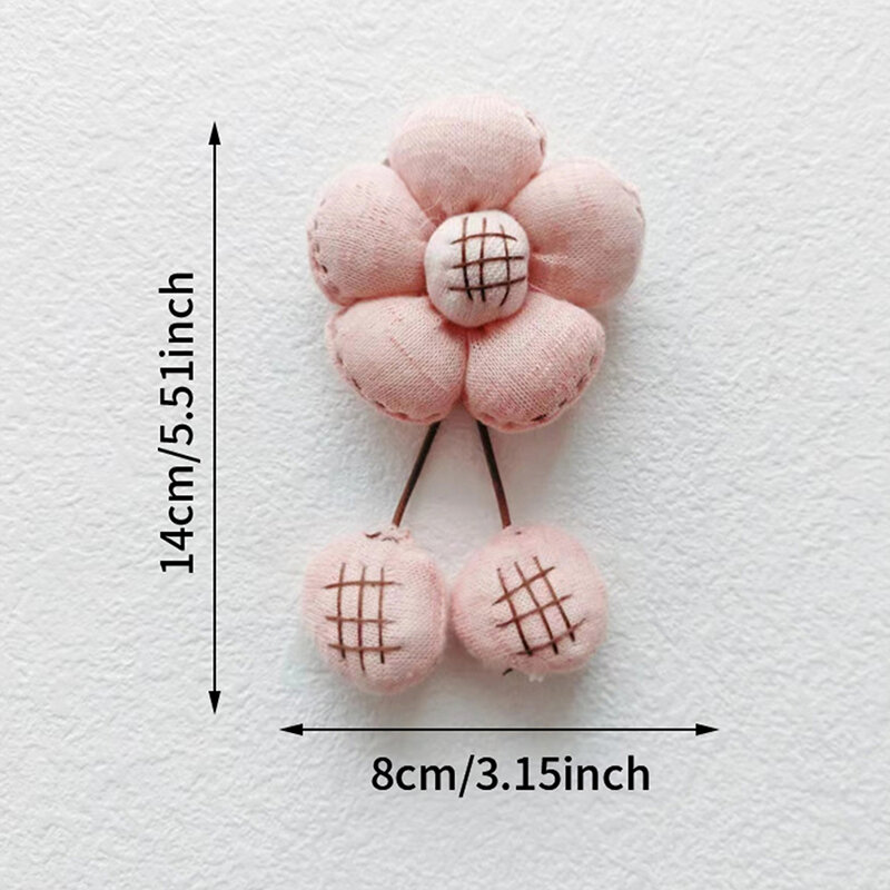 1Pcs Fabric Flower Brooch Bag Charm Flower Pin up Accessories Man Boyfriend Gift Cute Pendant