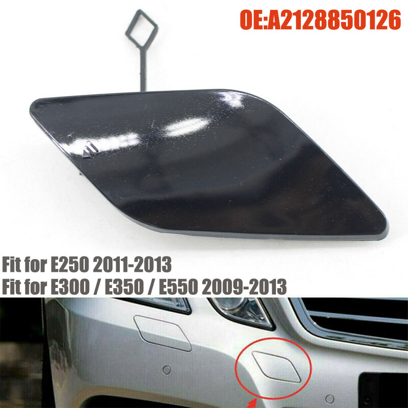 Cap Front Bumper Tow Hook Cover Replacement Part 100% New 2128850126 4 DOOR Black W212 E250 E300 E320 E350 E550