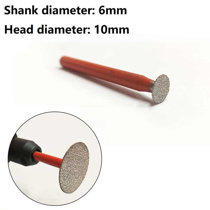 Professional Diamond Grinding Head Mounted Points Thin Shape for Stone and Jade Carving Cutter Head Sizes 8 30mm