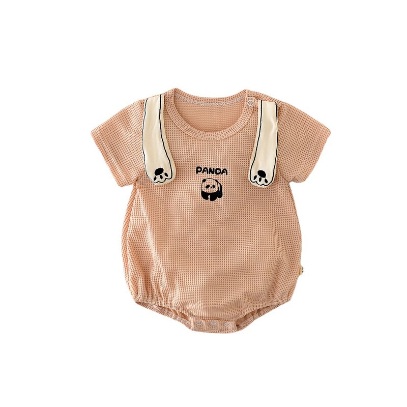 Jenny & Dave Baby 2023 Sommer Kleidung Jungen und Mädchen Baby Kurzarm Atmungs Ein Stück Kleid Sommer Spielanzug-dünne neugeborenen Kriechen